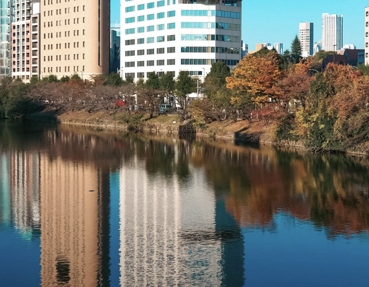 市ヶ谷エリアの街並み